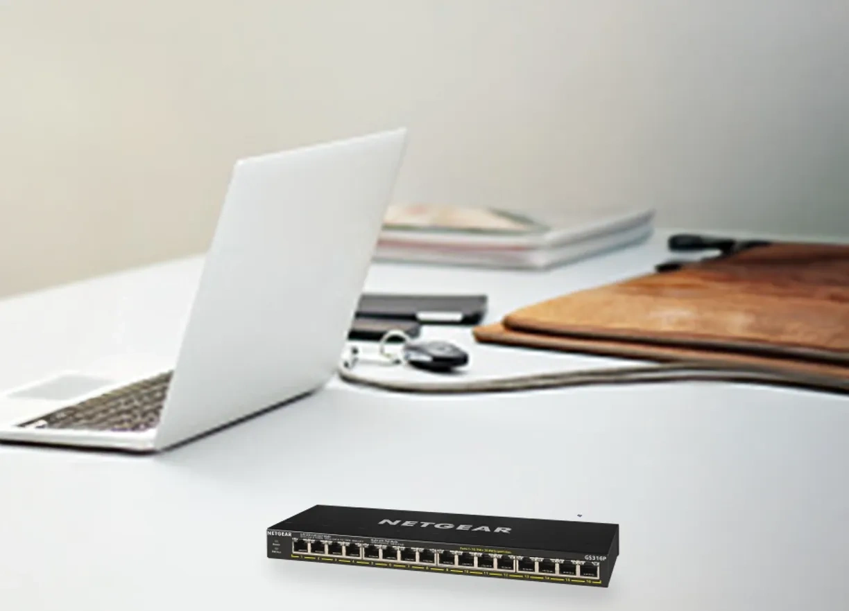 Netgear GS316P 16-Port Gigabit Ethernet Unmanaged PoE+ Switch with